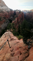 A vertical panorama of the trail.
