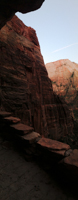 Vertical panorama from the overhang area before Refrigerator Canyon