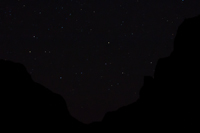 A rather disappointing photo of the stars above Zion.